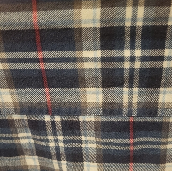 LL Bean Fleece Lined Flannel Shirt Shacket Flap Pockets Traditional Fit Size XL - Picture 6 of 6